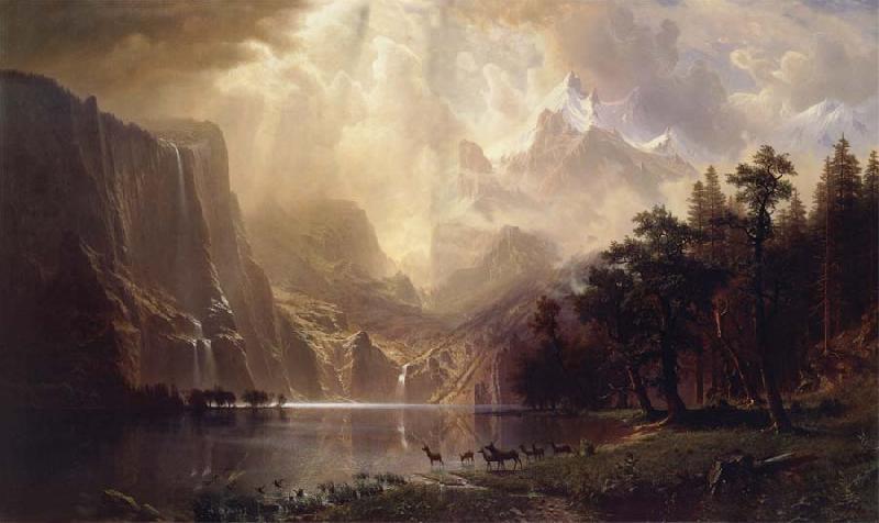 Albert Bierstadt Among the Sierra Nevada,California France oil painting art